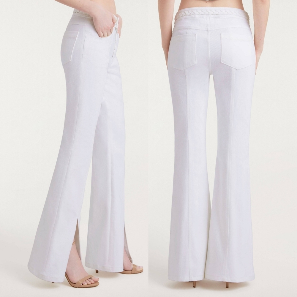 🔥 Cinq a Cept Braided Waist White Pants